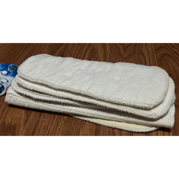 Alva Baby Reusable Pocket Covers Lot of 8 & 8 Thick Inserts Adjustable One Size - Picture 4 of 7